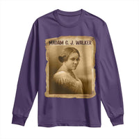 Madam CJ Walker Long Sleeve Shirt Female Empowerment History Gift - Wonder Print Shop