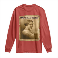 Madam CJ Walker Long Sleeve Shirt Female Empowerment History Gift - Wonder Print Shop