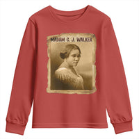 Madam CJ Walker Youth Sweatshirt Female Empowerment History Gift - Wonder Print Shop