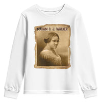 Madam CJ Walker Youth Sweatshirt Female Empowerment History Gift - Wonder Print Shop