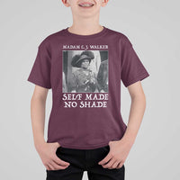 Madam CJ Walker T Shirt For Kid Self Made No Shade Female Empowerment - Wonder Print Shop