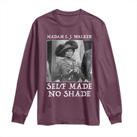 Madam CJ Walker Long Sleeve Shirt Self Made No Shade Female Empowerment - Wonder Print Shop
