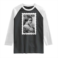 Madam CJ Walker Raglan Shirt Strong Black Woman Leader - Wonder Print Shop