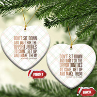 Madam CJ Walker Quote Ceramic Ornament Get Up And Make Opportunities - Wonder Print Shop