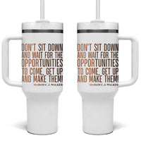 Madam CJ Walker Quote Tumbler With Handle Get Up And Make Opportunities - Wonder Print Shop
