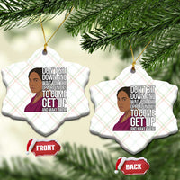 Madam CJ Walker Quote Ceramic Ornament Do Not Sit Down And Wait For Opportunities - Wonder Print Shop