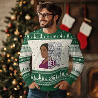 Madam CJ Walker Quote Ugly Christmas Sweater Do Not Sit Down And Wait For Opportunities - Wonder Print Shop
