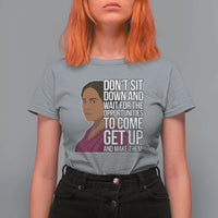 Madam CJ Walker Quote T Shirt For Women Do Not Sit Down And Wait For Opportunities - Wonder Print Shop