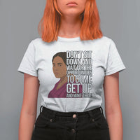 Madam CJ Walker Quote T Shirt For Women Do Not Sit Down And Wait For Opportunities - Wonder Print Shop