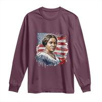 Madam CJ Walker Patriotic Long Sleeve Shirt Strong Black Woman Leader - Wonder Print Shop
