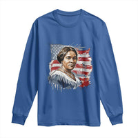 Madam CJ Walker Patriotic Long Sleeve Shirt Strong Black Woman Leader - Wonder Print Shop