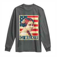 Madam CJ Walker Patriotic Long Sleeve Shirt Black History Month Gift - Wonder Print Shop