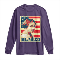 Madam CJ Walker Patriotic Long Sleeve Shirt Black History Month Gift - Wonder Print Shop