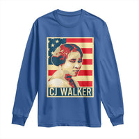 Madam CJ Walker Patriotic Long Sleeve Shirt Black History Month Gift - Wonder Print Shop