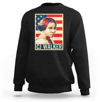 Madam CJ Walker Patriotic Sweatshirt Black History Month Gift - Wonder Print Shop