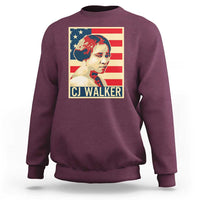 Madam CJ Walker Patriotic Sweatshirt Black History Month Gift - Wonder Print Shop