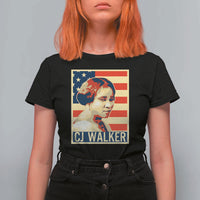 Madam CJ Walker Patriotic T Shirt For Women Black History Month Gift - Wonder Print Shop