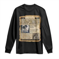 Madam CJ Walker Vintage Newspaper Style Long Sleeve Shirt Economic Freedom Through Opportunity - Wonder Print Shop