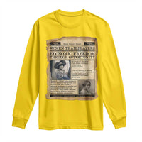 Madam CJ Walker Vintage Newspaper Style Long Sleeve Shirt Economic Freedom Through Opportunity - Wonder Print Shop