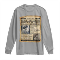 Madam CJ Walker Vintage Newspaper Style Long Sleeve Shirt Economic Freedom Through Opportunity - Wonder Print Shop