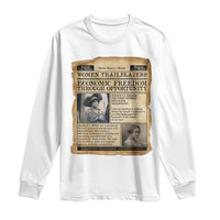 Madam CJ Walker Vintage Newspaper Style Long Sleeve Shirt Economic Freedom Through Opportunity - Wonder Print Shop