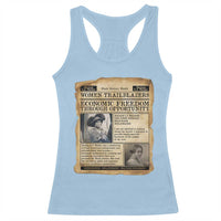 Madam CJ Walker Vintage Newspaper Style Racerback Tank Top Economic Freedom Through Opportunity - Wonder Print Shop