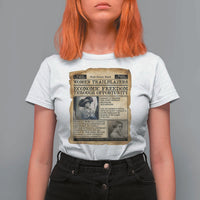 Madam CJ Walker Vintage Newspaper Style T Shirt For Women Economic Freedom Through Opportunity - Wonder Print Shop