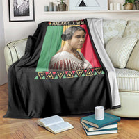 Madam CJ Walker Retro Sunset Throw Blanket Strong Black Woman Leader - Wonder Print Shop