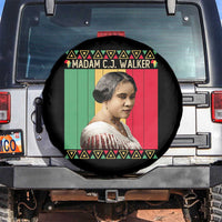Madam CJ Walker Retro Sunset Spare Tire Cover Strong Black Woman Leader - Wonder Print Shop
