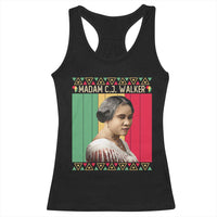 Madam CJ Walker Retro Sunset Racerback Tank Top Strong Black Woman Leader - Wonder Print Shop