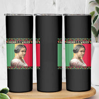 Madam CJ Walker Retro Sunset Skinny Tumbler Strong Black Woman Leader - Wonder Print Shop