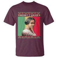 Madam CJ Walker Retro Sunset T Shirt Strong Black Woman Leader - Wonder Print Shop