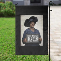 Madam CJ Walker Quote Garden Flag I Got My Start By Giving Myself A Start - Wonder Print Shop