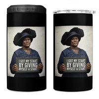 Madam CJ Walker Quote 4 in 1 Can Cooler Tumbler I Got My Start By Giving Myself A Start - Wonder Print Shop