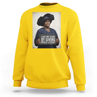 Madam CJ Walker Quote Sweatshirt I Got My Start By Giving Myself A Start - Wonder Print Shop