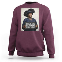 Madam CJ Walker Quote Sweatshirt I Got My Start By Giving Myself A Start - Wonder Print Shop