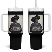 Madam CJ Walker Quote Tumbler With Handle I Got My Start By Giving Myself A Start - Wonder Print Shop