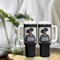 Madam CJ Walker Quote Tumbler With Handle I Got My Start By Giving Myself A Start - Wonder Print Shop