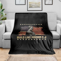 Build Like Madam CJ Walker Throw Blanket Black History Month Gift - Wonder Print Shop