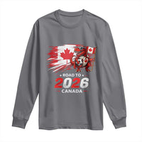 Funny Canada Soccer Dinosaur Long Sleeve Shirt Road To 2026
