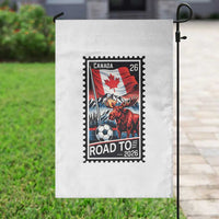 Canada Soccer Moose Garden Flag Vintage Postal Stamp Road To 2026