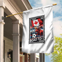 Canada Soccer Moose Garden Flag Vintage Postal Stamp Road To 2026
