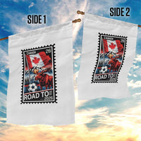 Canada Soccer Moose Garden Flag Vintage Postal Stamp Road To 2026