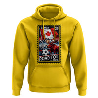 Canada Soccer Moose Hoodie Vintage Postal Stamp Road To 2026