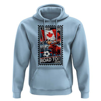 Canada Soccer Moose Hoodie Vintage Postal Stamp Road To 2026