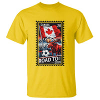 Canada Soccer Moose T Shirt Vintage Postal Stamp Road To 2026