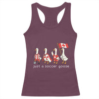 Funny Just A Soccer Goose Racerback Tank Top Canada Soccer Lover