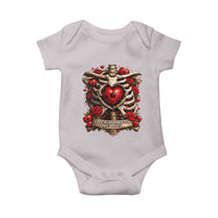 Love Runs Through My Bones Baby Onesie Funny Skeleton Soccer Player Gift