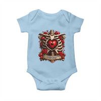 Love Runs Through My Bones Baby Onesie Funny Skeleton Soccer Player Gift