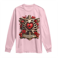 Love Runs Through My Bones Long Sleeve Shirt Funny Skeleton Soccer Player Gift